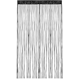 AHEJIOO Fadenvorhang Insektenschutz, 100 X 200 cm Fadenvorhang Schwarz, Fliegenvorhang, Fadenvorhänge, für Hochzeit, Café, Restaurant, Schaufensterdekoration