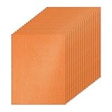PATIKIL 20 Blatt orangefarbenes Glitzer-Kartonpapier, 21,6 x 27,9 cm, 250 g/m², quadratisch, hochwertiges glitzerndes Papier, Bastelkartonpapier für Scrapbooking, Kartenherstellung, DIY-Kunstprojekte,