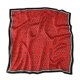 FAIRYGATE Schal Rot Damen Bandana Halstuch Seidentuch Paisley Drucken Tuch Schal Kopftuch Multifunktion Unisex Biker 21233
