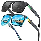 LEDING&BEST Sonnenbrille für Herren Damen Polarisierte/Radfahren Golfen Fahren Angeln Klettern Vintage-Brille Outdoor-Sportarten Strand Sonnenbrillen