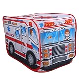 KKPLZZ -Rettungswagen-Zelt, Faltbares Pop-Up-Spielzelt Zum Spielen Im Innen- und Außenbereich, mit Leicht zu öffnendem Design, für Zum Verstecken und Suchen von Arztpatienten und