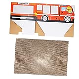 Sosoport Katze Wellpappe katzenmöbel cat Furniture Katzenkratzbrett mit Kratzmatte für Katzen Katzenhaus aus Pappe Post Katzenkratzer Kratzbaum für Haustierkatzen Wellpapier Rosa