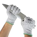 GTprotect PREMIUM Zertifizierte, Schnittfeste Handschuhe - Schnittschutzhandschuhe für Kinder, Damen und Herren jeden Alters - Schutzhandschuhe geeignet fürs Kochen und sonstige Arbeiten L