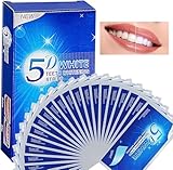 Zahnaufhellung Bleaching Stripes, Zähne Aufhellen, 28 White Stripes Zähne Teeth Whitening, Weiße Flecken Schnell Entfernen und mit Minze Geschmack