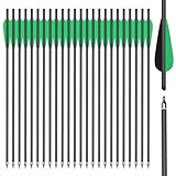 SERfawnCH 24er Carbon Armbrustbolzen 20 Zoll mit Stahlspitzen - Präzisionspfeile für Pistolenarmbrust, Schießtraining, Zielübungen