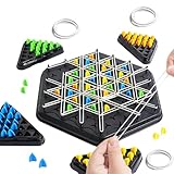 Triggle Spiel, Ketten Dreieck Schachspiel, Interaktives Denkspiel Strategiespiel, Geometrisches Schachspiel Mit Gummibänder, Kettendreieck Schachspiel, Desktop Brettspiele Für Familienfeiern Und Reise