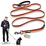 NOVAKRAFT Hundeleine – Strapazierfähige, stufenlos verstellbare Freihand- Umhängeleine 1,7-2,8 m, reflektierend, robust & komfortabel, für Verschiedene Hunderassen