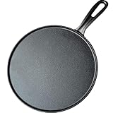 La Cuisine Crepe Tawa Pfanne für Roti Dosa Comale – Grill-Pizza-Pfanne, vorgebranntes Gusseisen, 28 cm Durchmesser, ofenfest, PFOA-frei, Produktgewicht: 2,0 kg