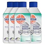 Sagrotan Waschmaschinen Hygiene-Reiniger Frühlingsfrische – Maschinenreiniger für eine hygienische Waschmaschine – 4 x 250 ml