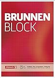 Baier & Schneider Brunnen Briefblock / Schreibblock / Der Brunnen Block (A4, kariert, 50 Blatt, 70 g/m sq, 4-fach gelocht)