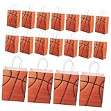 PATKAW 24st Geschenktasche Große Tasche Partytaschen Korb Basketball-goodie-bags Basketball-bonbontüten Große Geschenktüten Fußball-geburtstagsparty-gastgeschenk Papier Orange