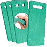 com-four® 4x Kniekissen für den Garten - Kniematte für die Gartenarbeit - Kniepolster für Handwerk und Freizeit - Knieschutzmatte wasserbeständig, wärmedämmend (grün - 4 Stück)