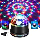 Discokugel, 5W LED Discolicht Partylicht RGB Discokugel 51 LEDs Musikgesteuert & Automatischer Modus mit EU Stecker, Bühnenbeleuchtung Disco Party Licht Deko für Heim Geburtstag Weihnachten KTV Verein