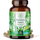 Haar Vitamine | hochdosiert mit Keratinhydrolysat, Biotin, Mangan, Hirseextrakt, Kupfer & mehr | für Haare, Haut & Nägel | aus Deutschland | 90 Kapseln | Alpha Foods