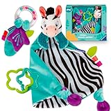 Ravensburger 4858 Play+ Fühlen, rasseln, Spielen (Geschenk-Set: Zebra), Schmusetuch, Geschenk zur Geburt, Taufe, Baby Shower, Stimulation der Sinne, fördert die Feinmotorik, für Babys ab 0 Monaten