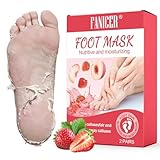 2 Paar Hornhautentferner, Hornhaut Entfernen Fuß, Fuß Exfoliating Fußmaske, Effektive Fußpflege, Fuß Hornhaut Entferner Für Zarte Füße, Foot Peel Mask für Männer und Frauen (Pfirsich+Erdbeere)