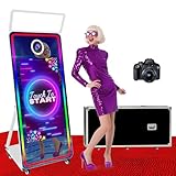 Magic Mirror Photo Booth mit Touchscreen, eingebautem PC und Fülllicht für Veranstaltungsverleih und Partys