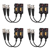 AIDIRui Passiver Video-Balun-Sender HD 1080P AHD/HD-CVI/TVI/CVBS 4 Paare (UTP bis zu 350 M-600 M)