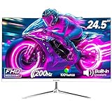 Gawfolk 24,5 Zoll Gaming Monitor mit Lautsprechern, 200 Hz PC Bildschirm FHD 1080P Rahmenlose Computermonitore, DisplayPort, HDMI, Augenpflege