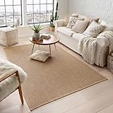 Taracarpet Outdoor & Indoor Teppich für Wohnzimmer Balkon Terrasse wetterfest Borneo Sisal-Jute-Optik naturfarben Natur Manaus 160x230 cm