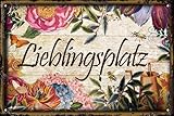 Wetterfestes, stabiles Gartenschild für den Außenbereich - Hinweisschild: Lieblingsplatz - Alu Dibond Garten Schild, wetterfest 30 x 20 cm