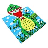 VICASKY Strandhandtuch Umhang aus Hautfreundlichem Material mit Einzigartigem Krokodil-Design Schnell Trocknend Weich und Bequem für Schwimmbad Bad und Strandspaß