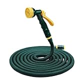 HERZO 7.5M Gartenschlauch Ausziehbar Wasserschlauch Flexibler expandierender Zauberschlauch mit 7 Einstellungen Multifunktionale Spritzwasserpistole 15FT