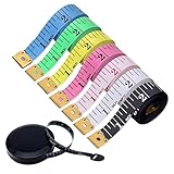 Yolistar 8 Stück Maßbänder zum Nähen, Einziehbares Maßband Körper Schneidermaßband Measuring Tape zum Messen von Länge, Brust, Taille usw 150 cm/60 Zoll, Körpermessung