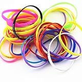 Meikakka Motivierende Silikon-Armbänder, Gummi, inspirierendes Zitat, farbige Stretch-Armbänder für Männer, Frauen, Teenager, 5 Stile, Klassenzimmerpreise/Geschenke für Studenten, Gummi-Silikon,