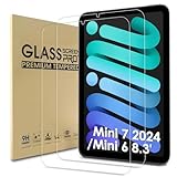 WD&CD 2 Pack Schutzfolie kompatibel mit iPad mini 7 2024 / mini 6 2021 8.3' Tempered glass screen protector, 9H hardness【Anti Scratch】【Bubble Free】