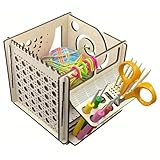 FiTspi Garnschale aus Holz zum Häkeln, Stricknadel-Aufbewahrungsbox, handgefertigter Garnhalter für Häkelzubehör, Organizer, Organizer für DIY-Strickzubehör