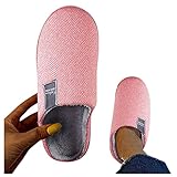 Hsternexy Herren-Hausschuhe-46-Filz, Plüsch Hausschuhe Damen Pantoletten Bequeme Unisex Flache Slippers Flauschige Winter Warm Gefüttert rutschfeste Filzpantoffeln Outdoor/Indoor