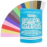 YhuiCxir 300 Stück 3D Stift Filamente für 3Doodler Start+ 15 Farben 2,5 mm PCL Nachfüllpacks Niedrigtemperatur 3D Bleistift Nachfüllungen Nicht Kompatibel mit anderen 3D Druckstiften