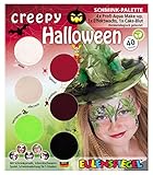 Eulenspiegel 207048 - Schmink-Palette Creepy Halloween, Anleitung für 5 Halloween-Masken, Kinderschminke, Faschingsschminke