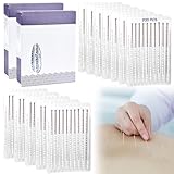 2 x 100 Stück Akupunktur Nadeln,Sterile Einweg Akupunkturnadeltherapie, Chinesische Massage Nadel zur Schmerzlinderung,Beauty Massage Sterilisationsnadel, für Akupunkturpraktiker & Gesundheitswesen