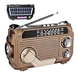 Kurbelradio, Handkurbelradio | Tragbares Batterie-Wetterradio - Survival Gadget 3-Wege-Aufladung, kabellose AM/FM/SW-Radio-Taschenlampe für Reisen