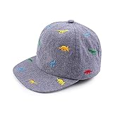 Pesaat Baby Schirmmütze Junge Baseballcap Kinder Sonnenhut UV Schutz Baby Junge Baseballkappe Kinder Jungen Sommerhut (Bestickter Dinosaurier, Gr.54cm(4-8Monate))
