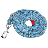 Führseile für Pferde, Baumwollseil, Verdicktes Vieh-Führseil, Longierleine für Pferde, Mehrzweck-Nylon-Pferdeseil mit Legierungshaken für Pferde, Nutztiere, Haustiere, 8,2 Fuß