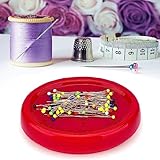 Kiuiom Magnetic Needle Cushion,Magnetic Pin Cushion,Magnetisches Nadelkissen,Magnetischer Pin-Halter Nähen Werkzeug Nähzubehör DIY Nähen Handwerk für Nähnadeln Büroklammern Schrauben (Rot)