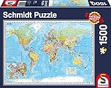 Schmidt Spiele 58289 Die Welt, 1500 Teile Puzzle