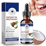 SICONEL Kokosöl Mundspülung für Zähne, Coconut Oil Mouthwash, Frischer Atem(60ml)