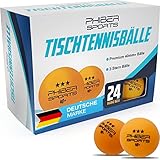 PHIBER-SPORTS Premium Tischtennisbälle - 3 Stern 40+ [24 Stück] Orange – Perfekte Spieleigenschaften - Ideal für Anfänger, Familien und Profis - Nach Wettbewerbsrichtlinien