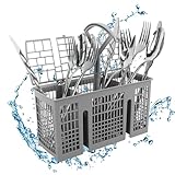 UTOCLEC Universal Besteckkorb für Spülmaschine, Abnehmbarer Rundgriff, Besteckkorb Geschirrspüler Zubehör, 22 x11.5 x9cm