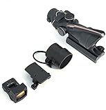 4 x 32 Zielfernrohr, Echtfaseroptik, Rotpunktbeleuchtung, Chevron-Absehen-Reflexvisier, Jagdzielfernrohr mit Mini RMR Red Dot Sight & QD Zielfernrohrhalterung und aufklappbarer Objektivschutzabdeckung