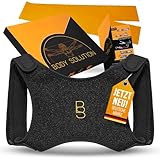 BODYSOLUTION Rücken Geradehalter - 3 in 1 - Hochwertige Haltungskorrektur - Rückenstützgürtel für eine Aufrechte Körperhaltung - Größenverstellbarer Rückengurt - Schwarz - L-XL
