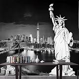 Fototapete Freiheitsstatue New York 150 x 105 cm Vlies Tapeten Wandtapete XXL Moderne Wanddeko Design Wand Dekoration Schlafzimmer Büro Gaming Room Wandtapete