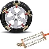 QSCVDEA 1 Stück Autoreifen Schneeketten Einstellbare Fahrzeug Anti-Rutsch-Kette Outdoor Fahren Notfall Sicherheitsketten Anhänger Sicherheitskette Regen Schnee Tage Schlammstraße (Size : M)