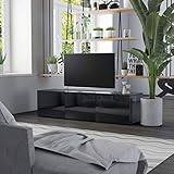BUKSCYJS Wohnwand Modern,Wohnzimmer Lowboard Tv-Schrank Hochglanz-Schwarz 120x34x30 cm Holzwerkstoffgeeignet FüR EmpfangsräUme, Wohnzimmer, Schlafzimmer, BäDer, Arbeitszimmer