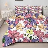 SYHIEGO Blumen Bettdecke 240x220 4 Jahreszeiten Bettdecken, Botanisch Ganzjahresdecke, Waschbare Bettdecke Ohne Bezug Weiche Steppdecke Schlafdecke, A-172