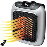 Steckdosen Heizlüfter Mit Fernbedienung, Heizlüfter Steckdose Klein 800 Watt, Mit 8h Timer Thermostat Kleiner Keramik Badezimmer Elektroheizung(1 piece)